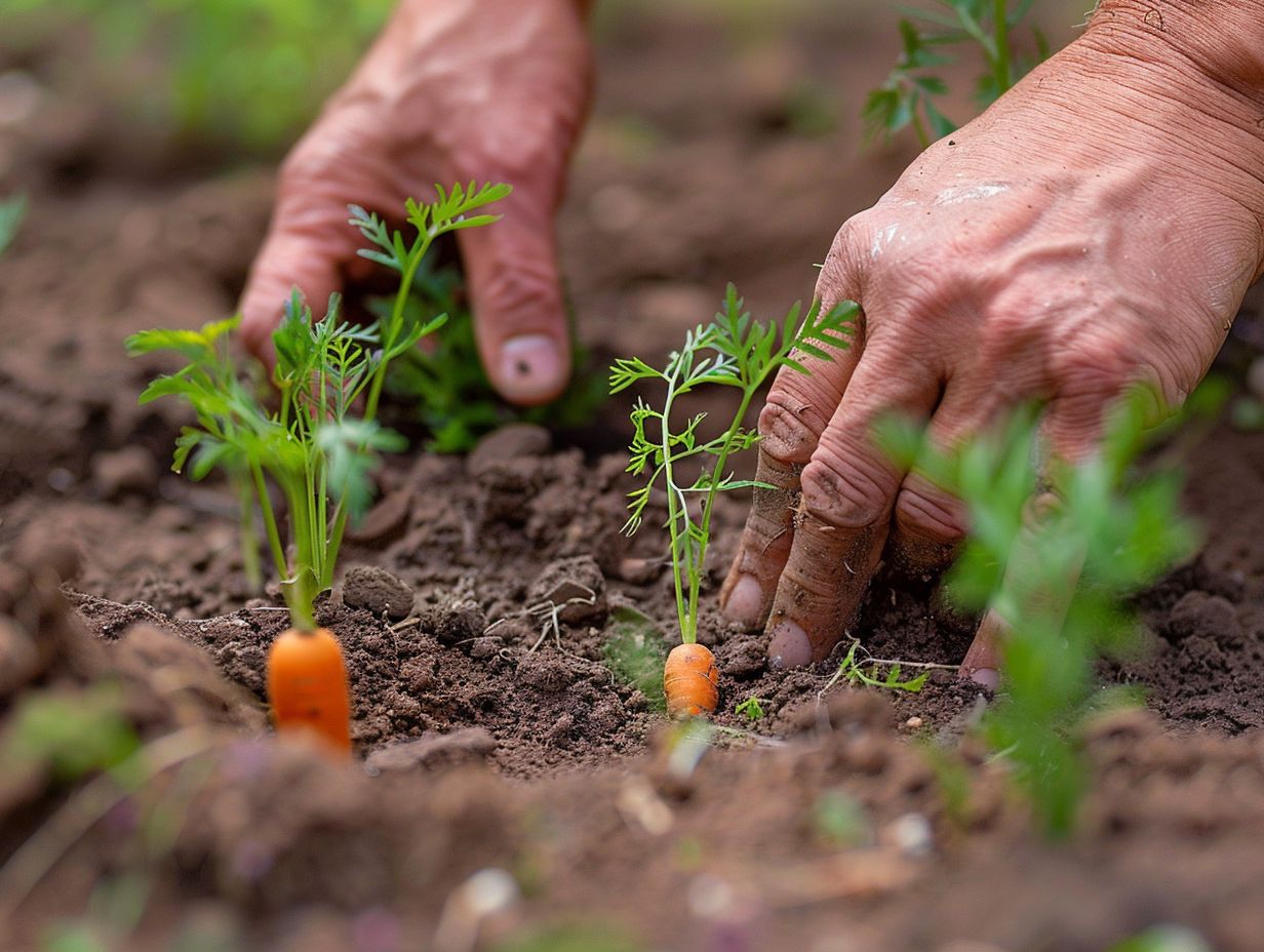 Prendre soin des plants de carottes