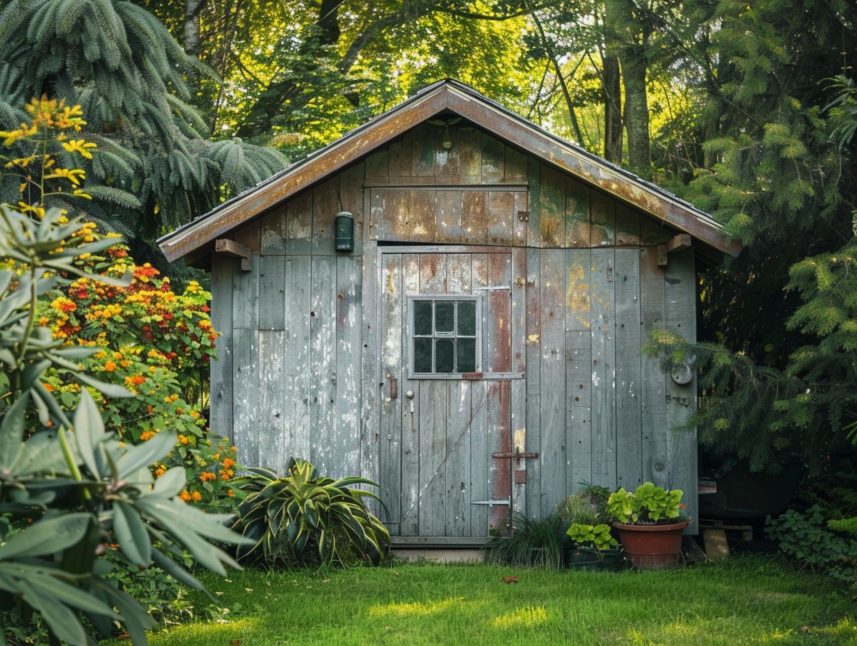 Étapes pour protéger le bas d'une remise de jardin